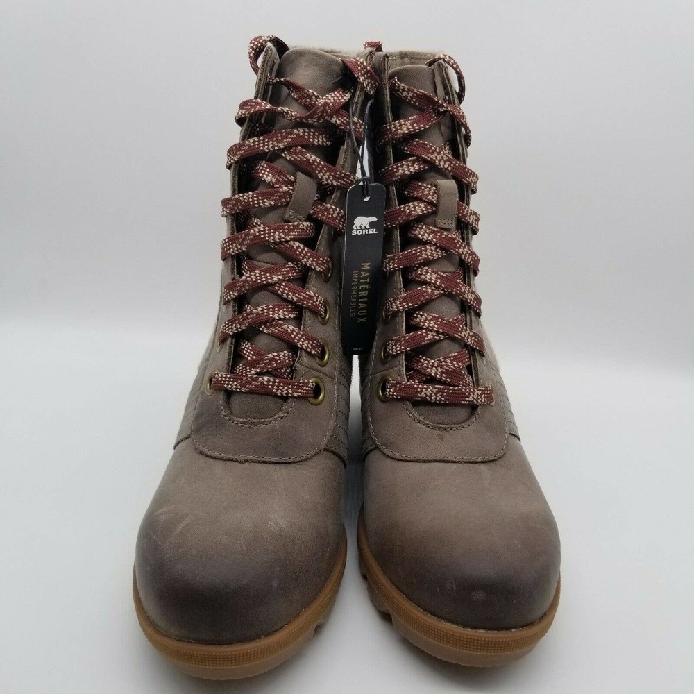 Sorel Women's Lexie Wedge Khaki II Winter Ankle Boots NL3778-297 Size 10 - Picture 5 of 11